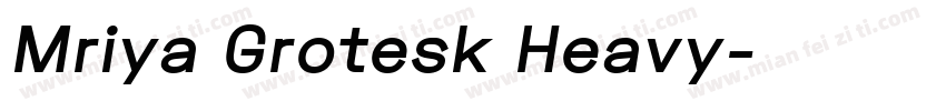 Mriya Grotesk Heavy字体转换